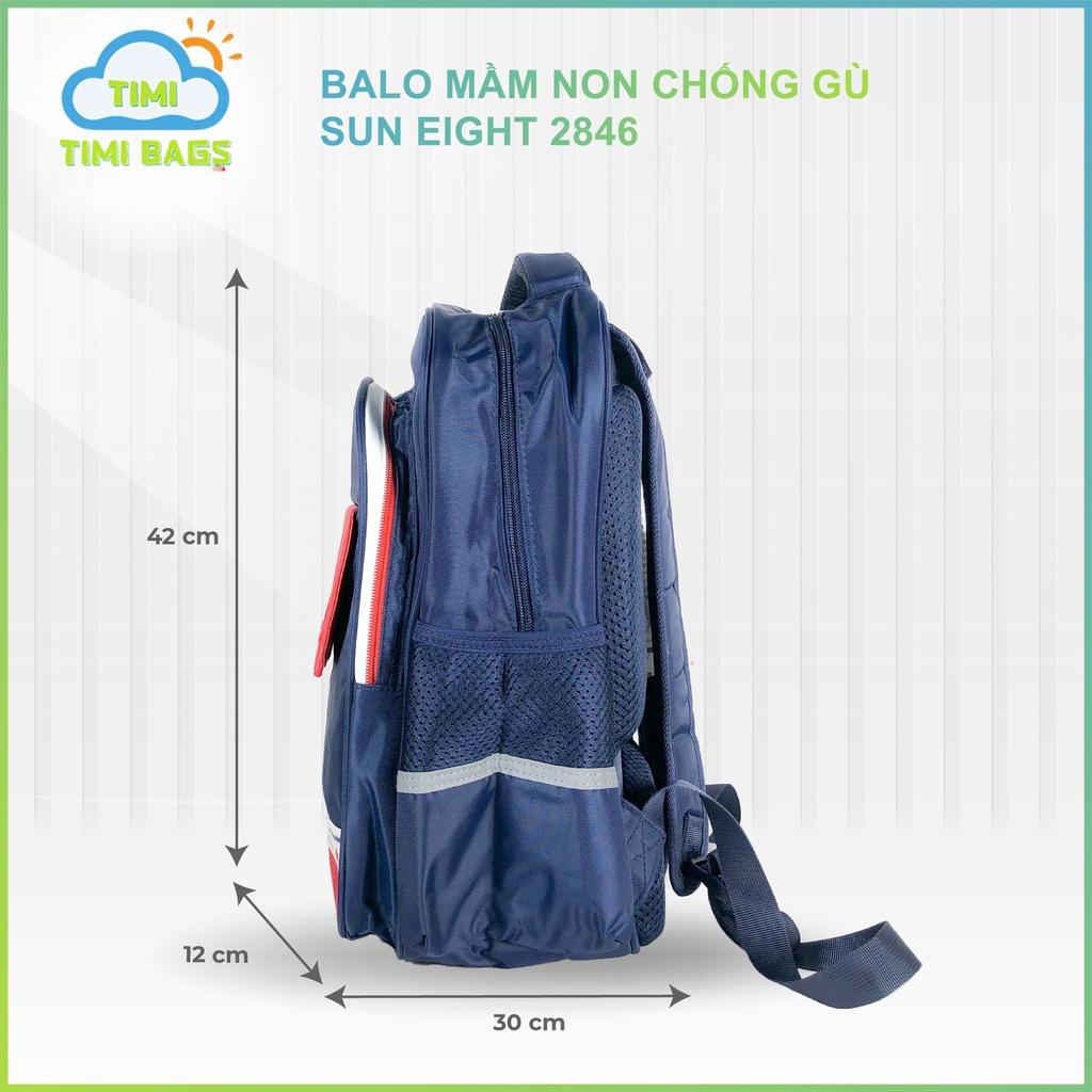 Balo Tiểu Học Chống Gù Thiết Kế Thông Minh Bé Trai - Bé Gái SUN EIGHT 2846