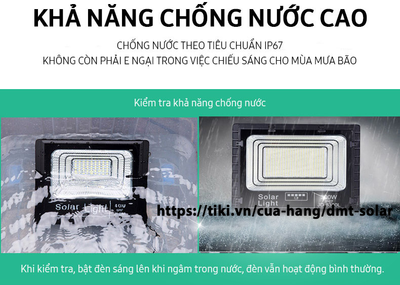 [JINDIAN] Đèn pha năng lượng mặt trời 500W JD-8500L - Chính hãng [Bảo hành 02 năm]