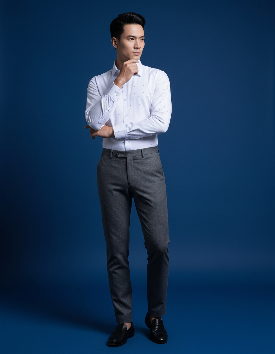 Áo sơ mi tay dài Khatoco  (S-2XL)