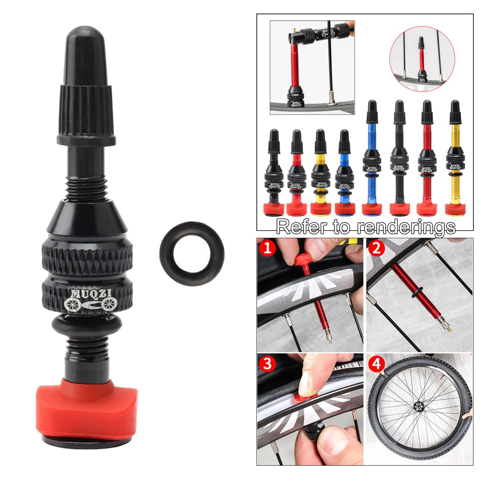 Tubeless Presta Valve  Stem  Vacuum Nozzle Tubeless Rim 40mm,Black