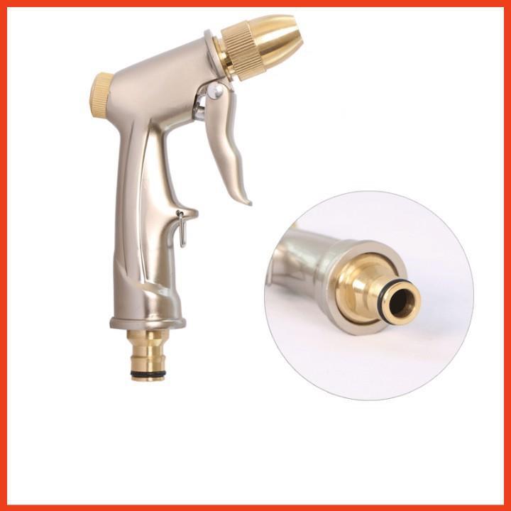 Bộ dây vòi xịt nước rửa xe, tưới cây . tăng áp 3 lần, loại 20m 206701-1 đầu đồng, cút, nối đen