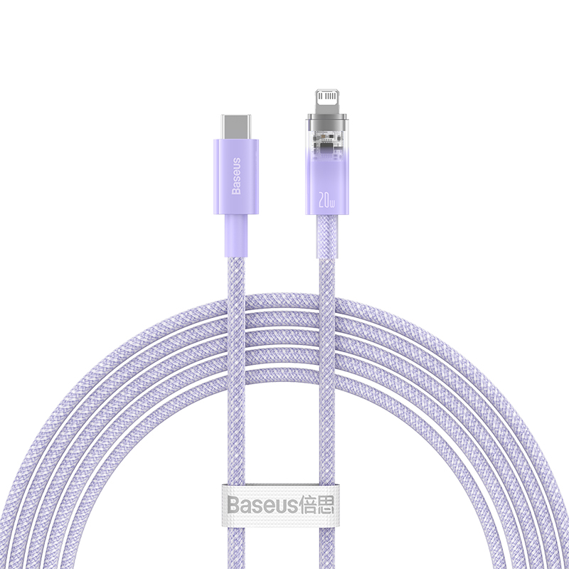 Cáp Sạc Nhanh C to iP Baseus Explorer Series Fast Charging Cable with Smart Temperature Control Type-C to iP 20W (Hàng chính hãng)