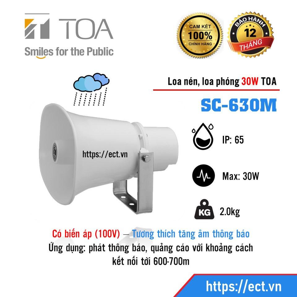 Loa phóng thanh 30W, loa nén 30W, loại có biến áp: TOA SC-630M