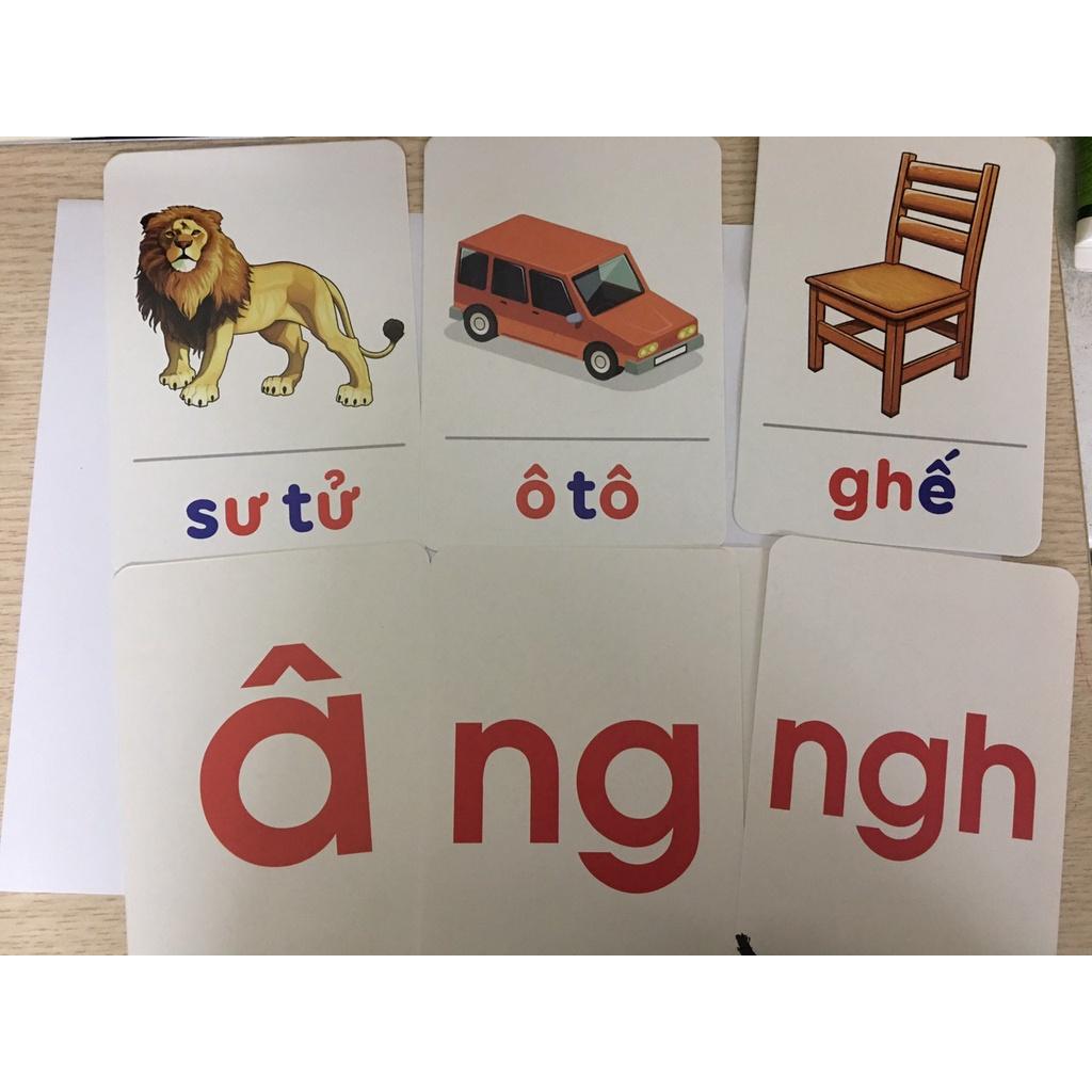 Bộ Thẻ Học Thông Minh Flashcards Giúp Bé Học Chữ Cái, Số Đếm và Chữ Ghép Tiếng Việt