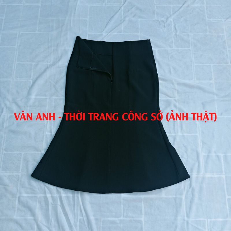 Chân váy đuôi cá dáng midi, Lưng cao, Ôm body, Độ dài 60cm phong cách công sở thanh lịch vải co giãn 4 chiều New Design CV015A