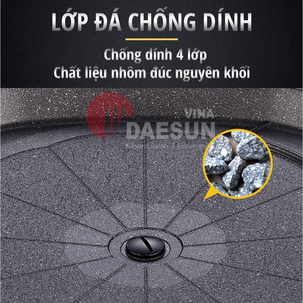 Chảo Nướng Chống Dính Maxsun (Tròn) - Lỗ Thoát Dầu Mỡ | Không Khói | 4 Lớp | Phủ Đá Cao Cấp | Hàng Chính Hãng