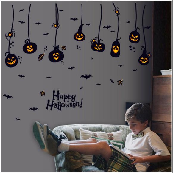 Decal trang trí tường - Rèm dây lễ hội Halloween