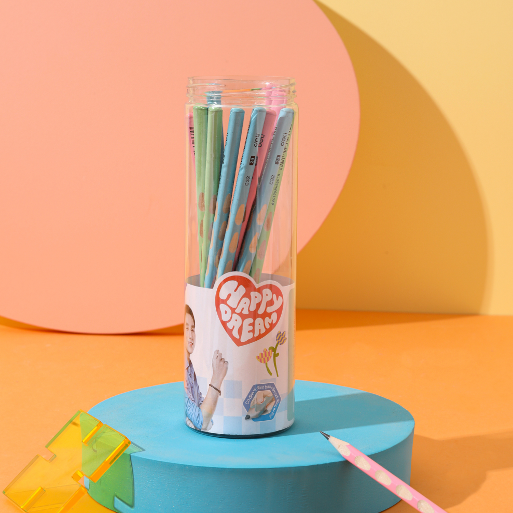 Hộp 30 Bút Chì Định Vị 2B Màu Pastel Nét Rõ Ràng Viết Mượt Mà Deli - Phù Hợp Văn Phòng Ghi Chép Take Note Học Sinh Tập Viết Ghi Bài