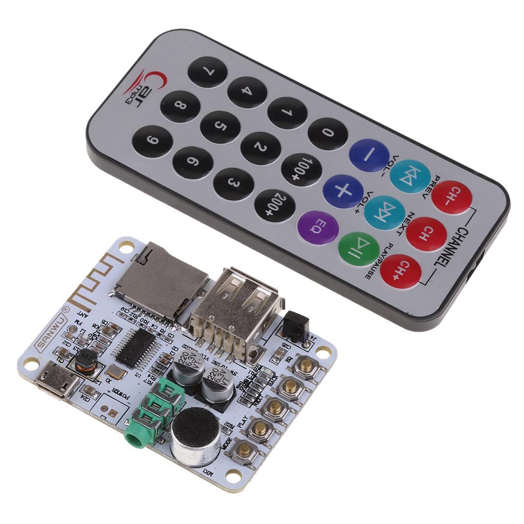 Bluetooth Audio Receiver Stereo Amplifier Board With Remote Control