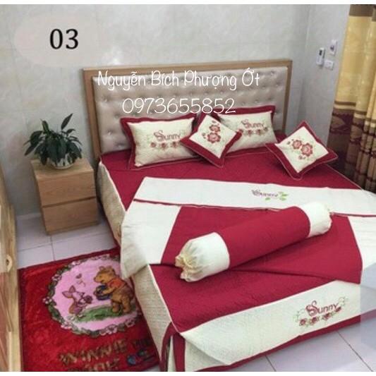 Bộ Ga Phủ Giường Trần Bông Satin Riềm Phủ Cao Cấp - HÀNG ĐẸP