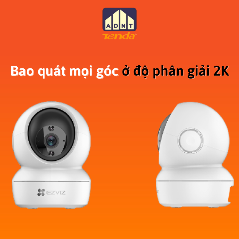 Camera wifi Ezviz không dây xoay 360 C6N 4MP 2K đàm thoại hai chiều hàng chính hãng