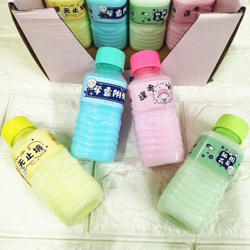 Slime CHAI SỮA 200ML chất thạch màu rainbow pastel cực đẹp Đồ chơi hũ slam chất nhầy ma thuật squishy