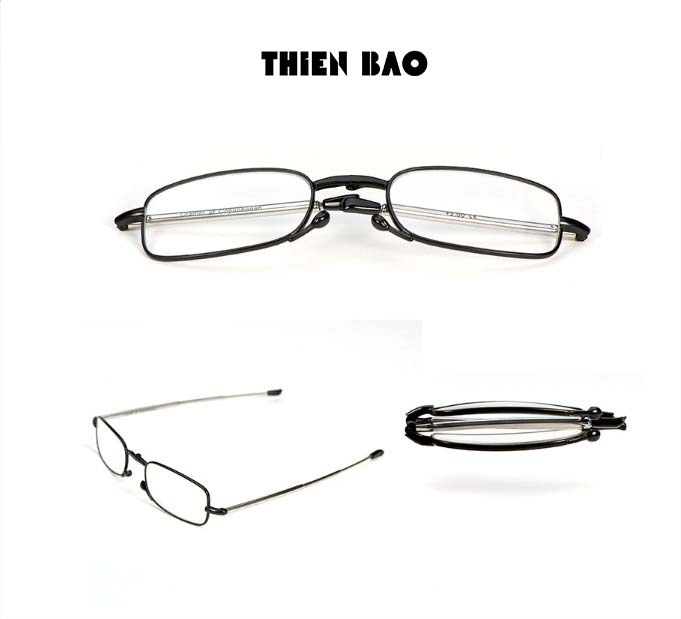 Kính lão thị, viễn thị Nam nữ gọn nhẹ KVN44 tròng Nhật bản gọng rút chuẩn độ cao cấp mini