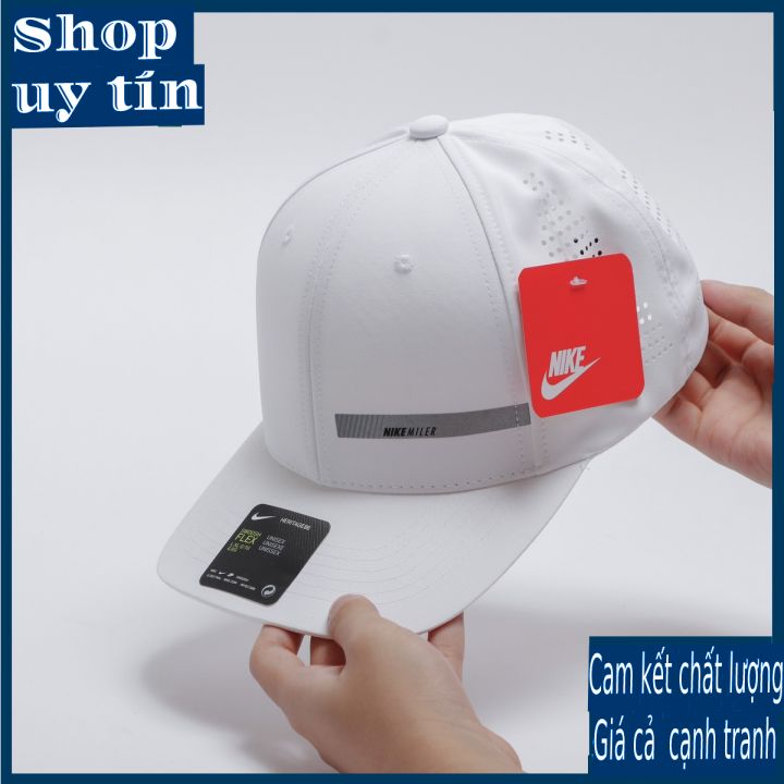 Freeship - MŨ/NÓN KẾT LƯỠI TRAI MILER DÙ ĐỤC LỖ BÍT ĐUÔI CÁ TÍNH THỜI TRANG NAM NỮ CAO CẤP - màu đen/trắng