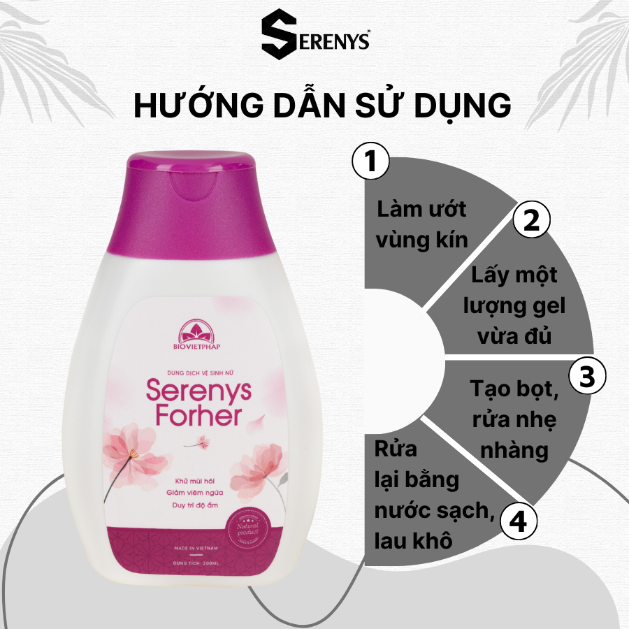 Dung dịch khử mùi vệ sinh vùng nhạy cảm cho nàng Serenys Forher 200ml