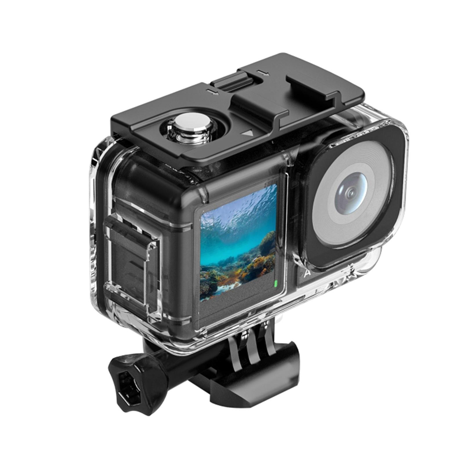 Underwater Camera Housing Case Protective Lens Guards Built in Two Cold Shoe
