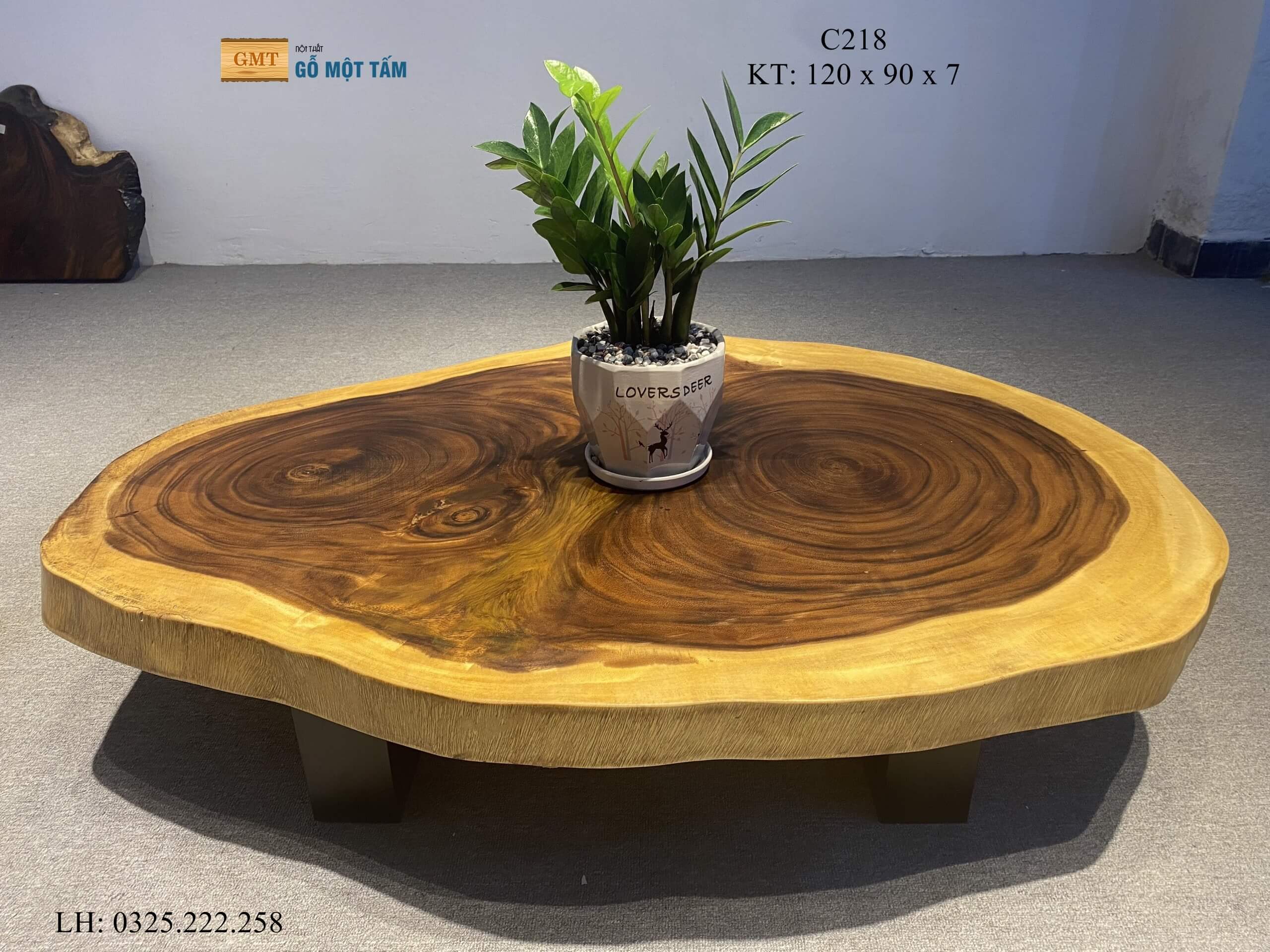 Bàn Sân Vườn Gỗ Me Tây, Bàn Cafe Gỗ Me Tây, Bàn Gỗ Me Tây Nguyên Tấm Dài 1,2m Rộng 90cm Dày 7cm