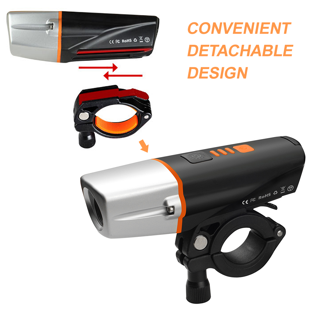 Đèn LED Xe Đạp Siêu Sáng USB Có Thể Sạc Chống Nước IP65 Gắn Trước Tay Lái Có Cảm Biến Ánh Sáng