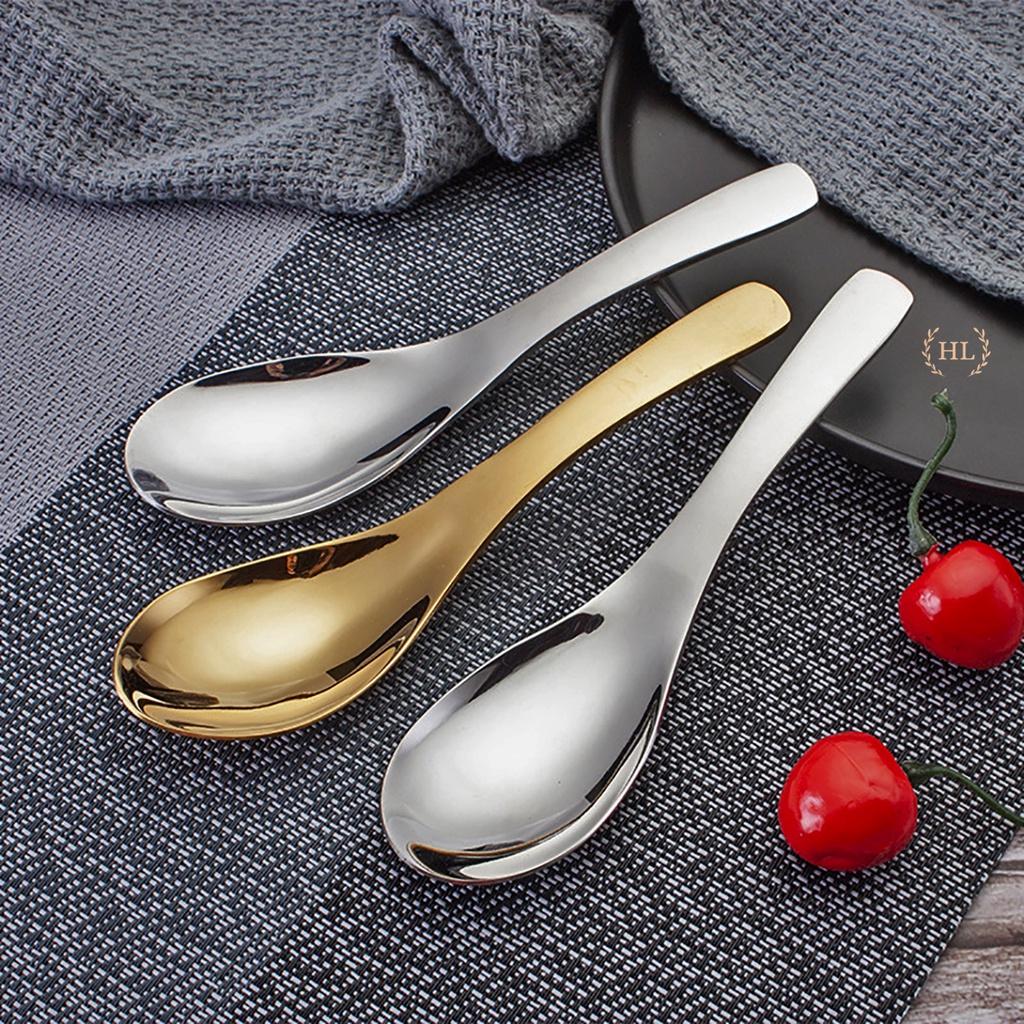 Thìa súp Inox nhập khẩu | THÌA Stainless Steel Cong 3 Size Cao Cấp Inox Không ăn mòn| Thìa Súp Cong Vàng