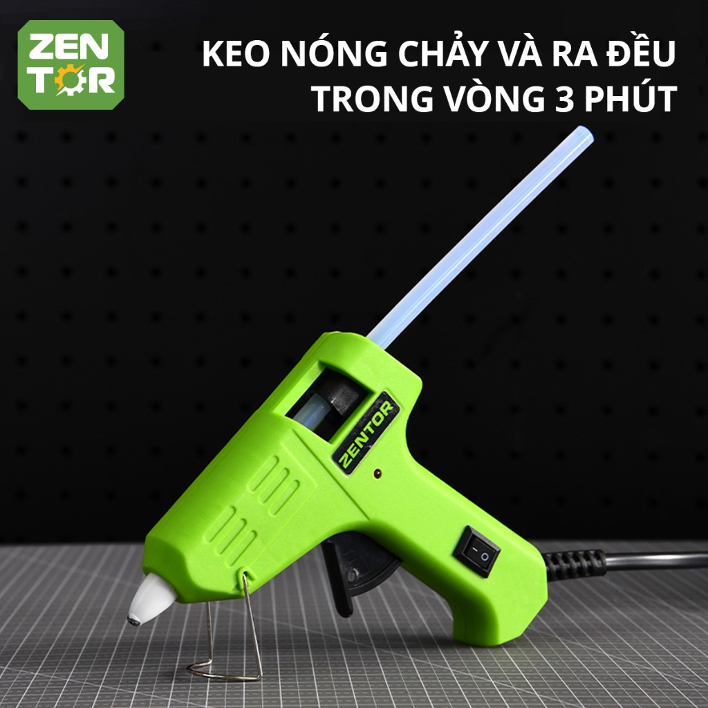 Súng bắn keo Zentor Deli Chính hãng Công suất lớn 40W 60W 80W - Máy bắn keo nến làm nóng nhanh keo ra đều
