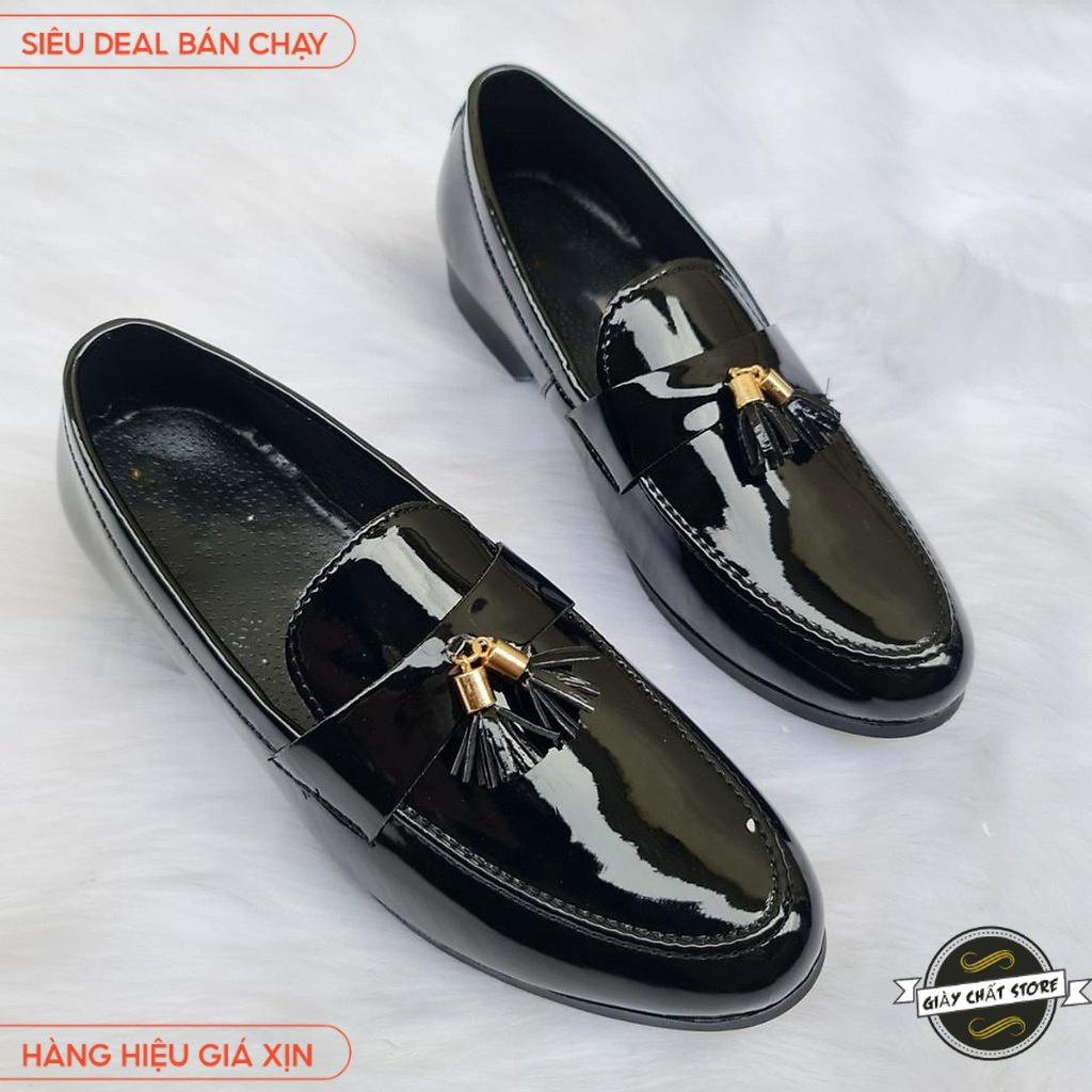 Giày Tây Nam Da Bóng Khóa Chuông Vàng Hàn Quốc - Ảnh tự chụp