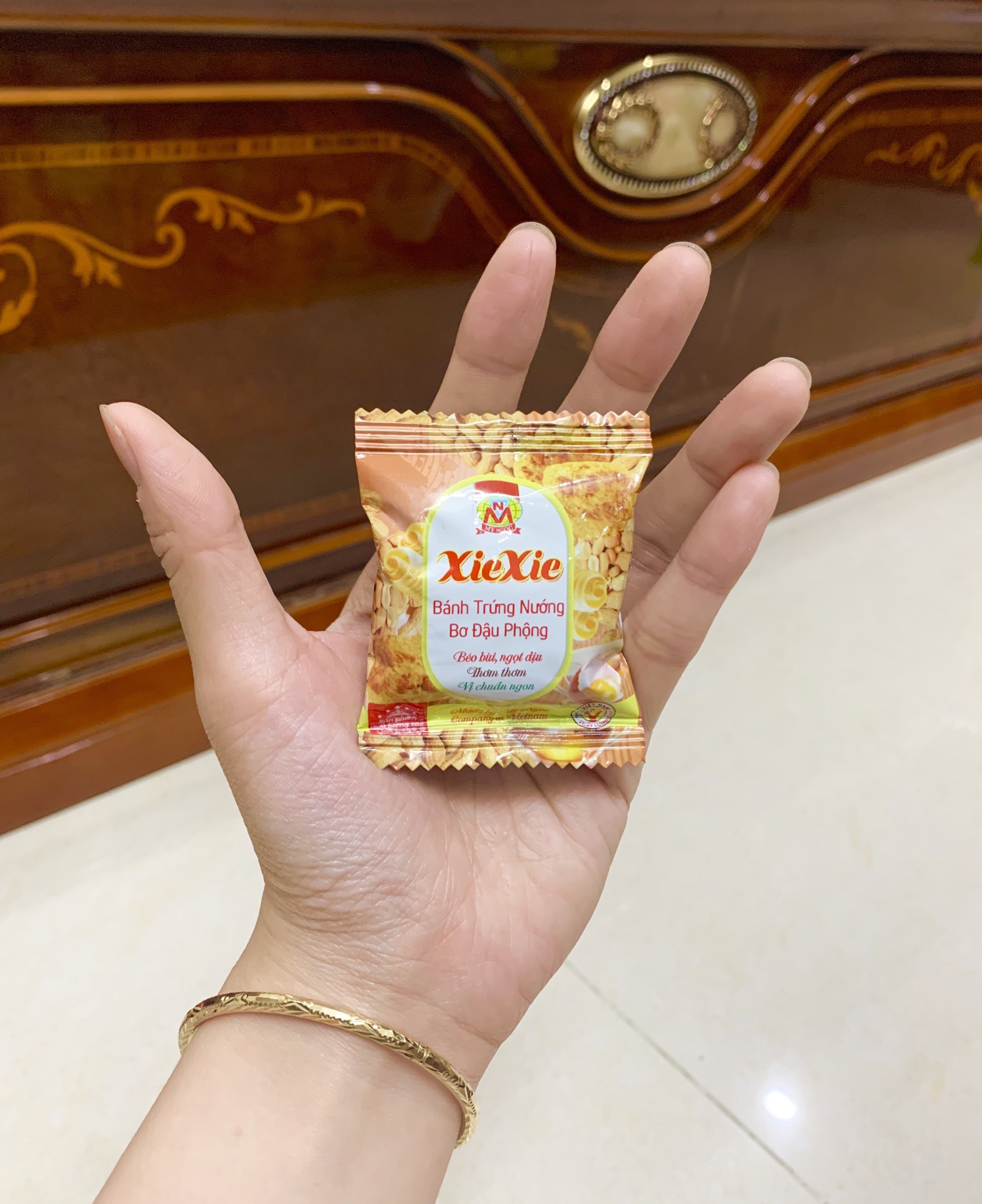 80g Bánh trứng nướng XieXie BƠ ĐẬU PHỘNG sữa tươi MỸ NGỌC