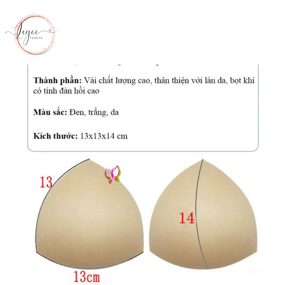 Mút Xốp Tam Giác Độn Ngực Loại Mỏng, Đệm Lót Bra LN342