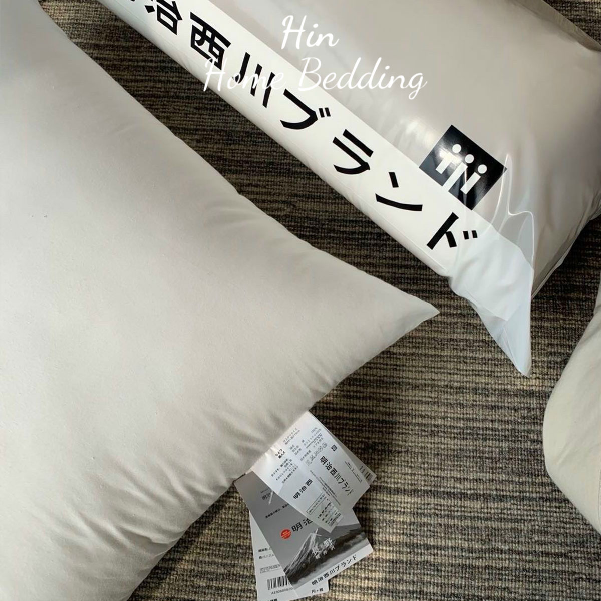 Gối Khách Sạn 50x70cm Hin Home Bedding Gối Ngủ Ruột Gối Lông Vũ Nhân Tạo Cao Cấp Gối Nhật Bản