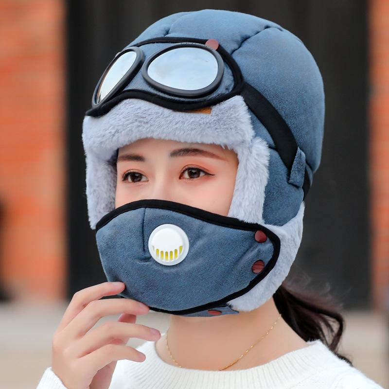 Nữ Mùa Đông Ngoài Trời Dày Đi Xe Điện Chống Gió Earflaps Lạnh Chống Ấm Áp Mùa Đông Đông Bắc Mũ Cotton Nam