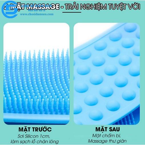 DÂY CHÀ LƯNG SILICONE TẨY TẾ BÀO CHẾT GIÚP LƯU THÔNG MÁU, DÂY TẮM CHÀ LƯNG 2 MẶT SILICONE ĐÀI LOAN