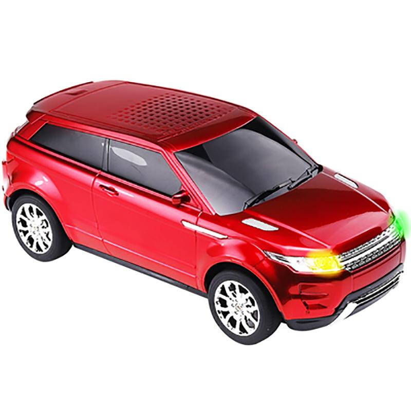 Land Rover Model loa Bluetooth phát sáng hình dạng xe với TF USB FM AUX Handsfree Recharg Color: Red