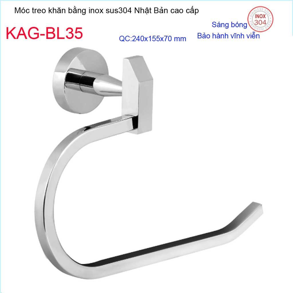 Vòng treo khăn Inox Kace, Vòi treo khăn tắm Inox SUS304 Nhật Bản