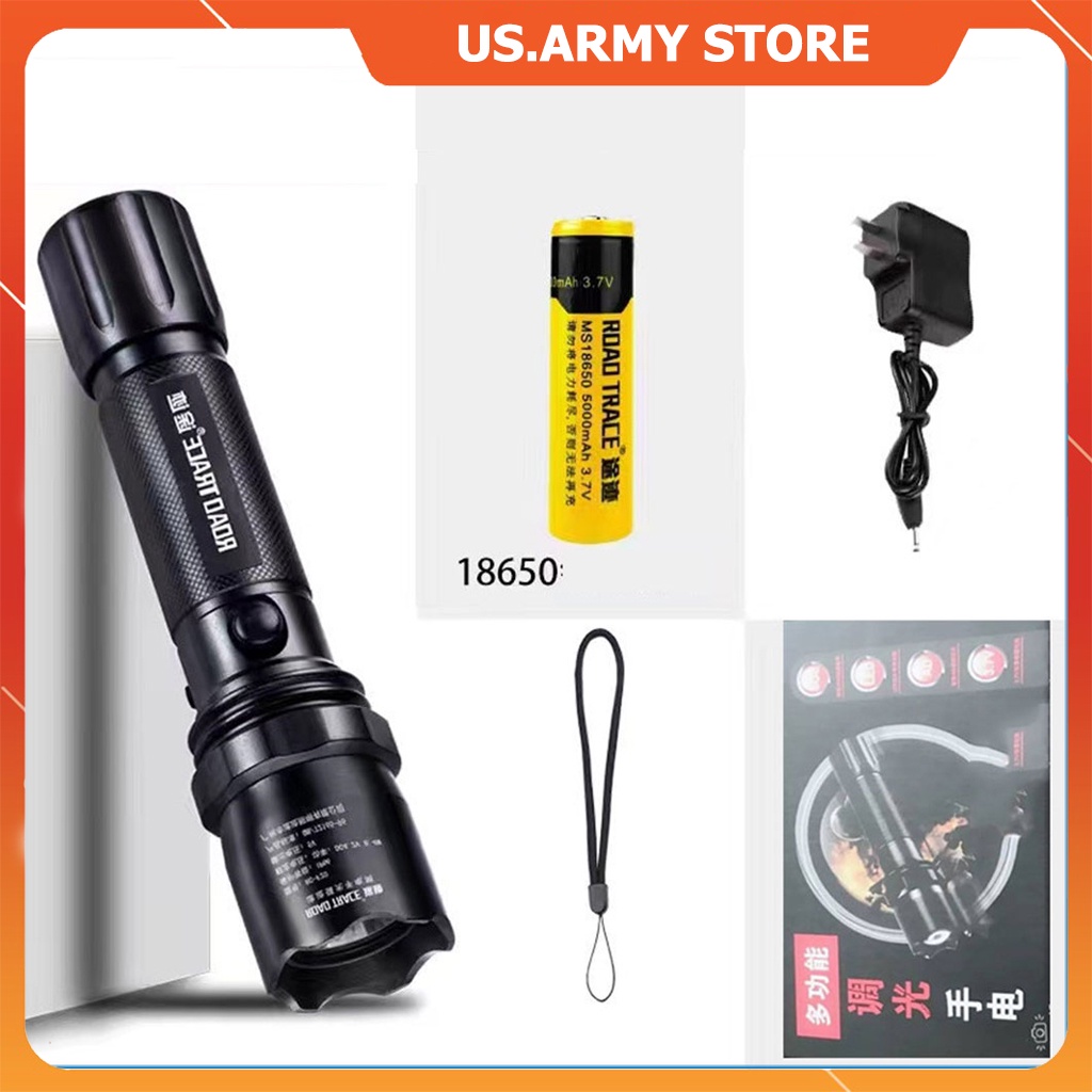 Đèn Pin LED Cầm Tay Siêu Sáng K2 Chiếu Xa Chống Nước Tuyệt Đối Công Suất 20W