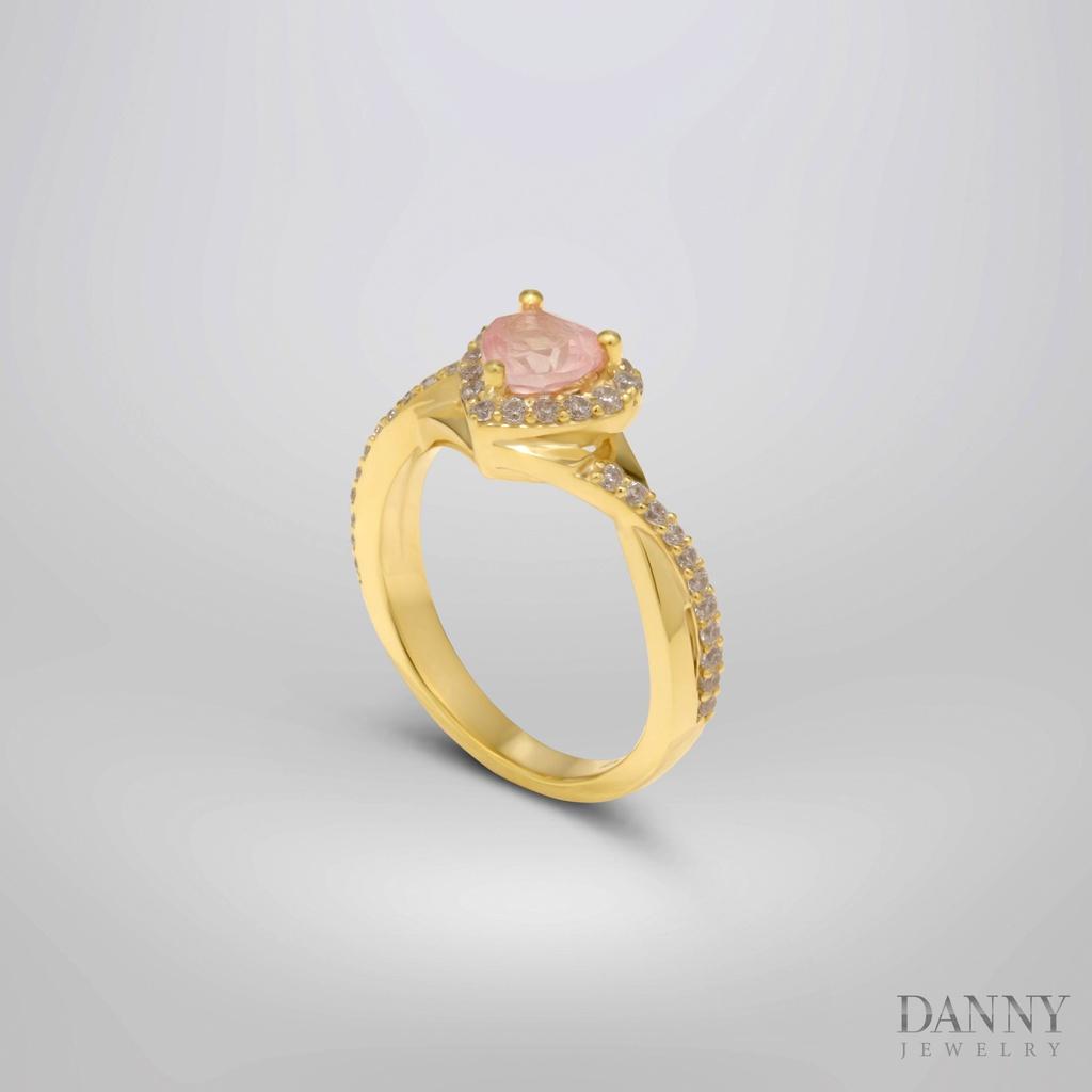 Nhẫn Nữ Danny Jewelry Bạc 925 Đá Màu Hình Trái Tim N0032Le/Am/Ro