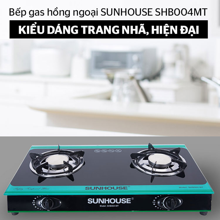 Bếp Gas Hồng Ngoại Đôi Sunhouse SHB004MT - Hàng chính hãng