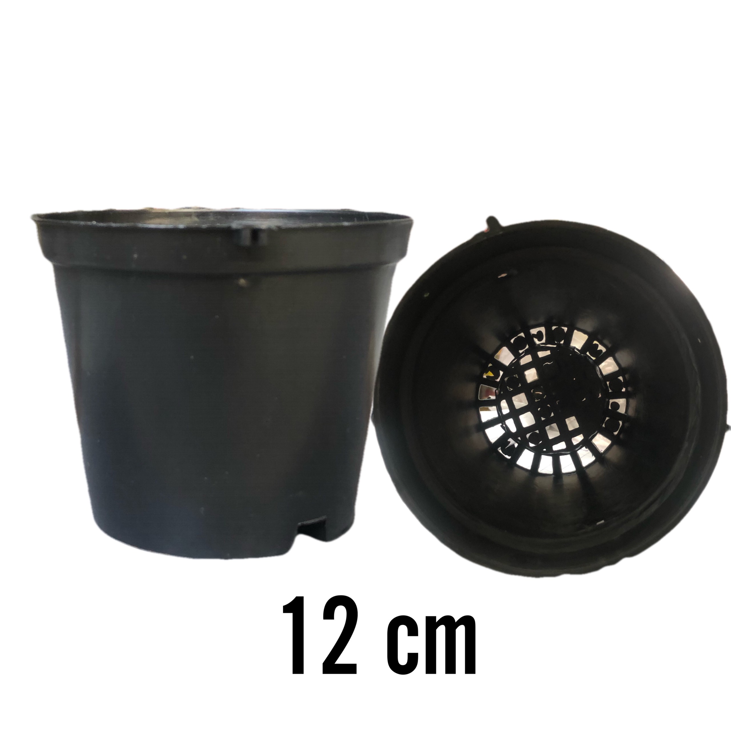 Chậu nhựa đen bít lỗ - f12