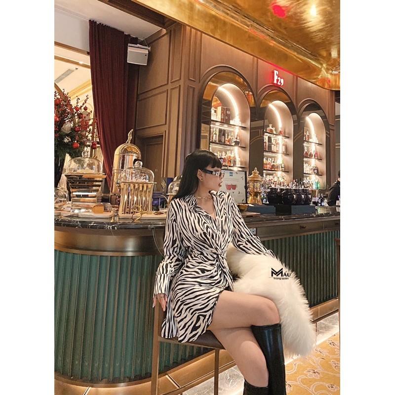 Áo sơmi lụa xoắn eo