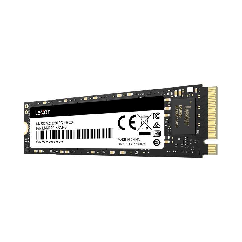 Ổ cứng SSD Lexar NM620 256GB M.2 2280 PCIe  Gen 3.0×4 (LNM620X256G-RNNNG) - Hàng Chính Hãng