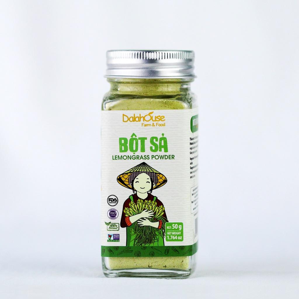 Bột Sả Sấy Lạnh Dalahouse 50 Gram, Bột Gia Vị Hữu Cơ Nguyên Chất Công Nghệ Tiêu Chuẩn Châu Âu - Tốt Cho Hệ Tiêu Hóa, Phòng Ngừa Ung Thư, Giúp Thải Độc, Detox, Giải Rượu, Hỗ Trợ Kháng Khuẩn, Kháng Viêm, Giúp Hạ Huyết Áp, Hạ Sốt, Tiêu Đờm, Khử Hôi Miệng