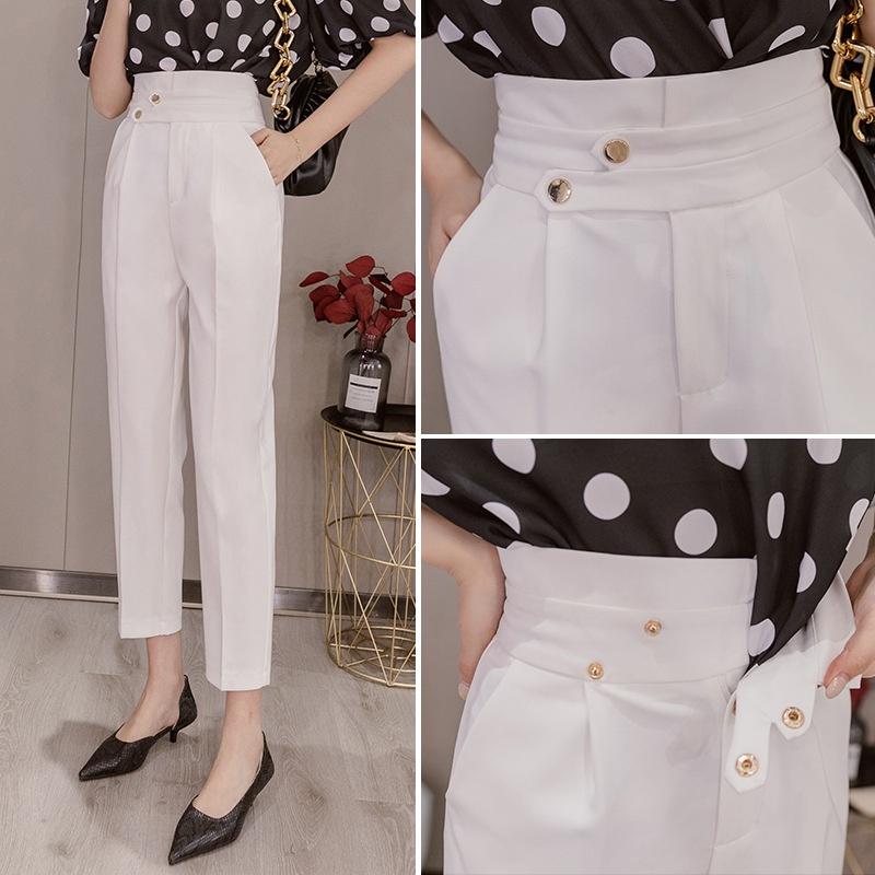 Quần baggy nữ lưng cao công sở đẹp Doloxi khuy chéo vải tuyết mưa Q31