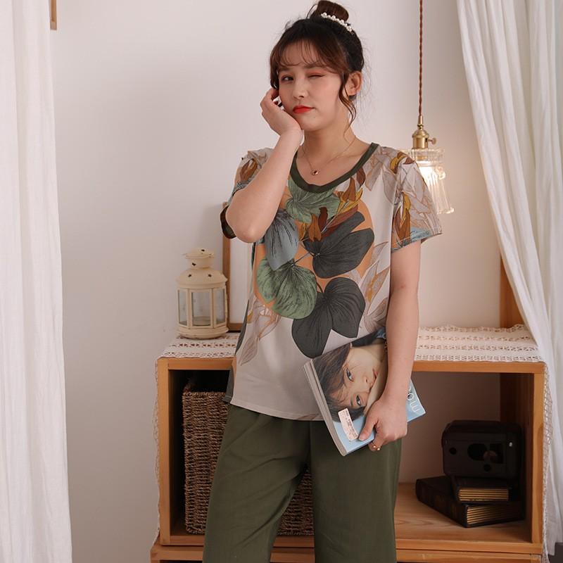 Pijama- Bộ Ngủ Nữ Đồ Bộ Mặc Nhà Cộc Lửng Dài Siêu Mát, Mềm Mại CLVT01