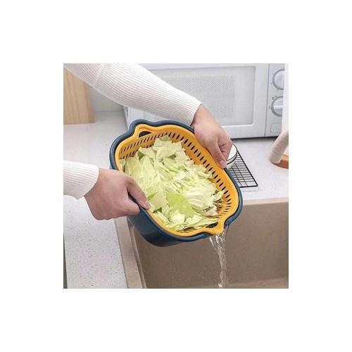 Bộ 6 chậu rửa kèm rổ nhựa chất liệu nhựa siêu bền đựng đồ đa năng có lỗ thoát nước