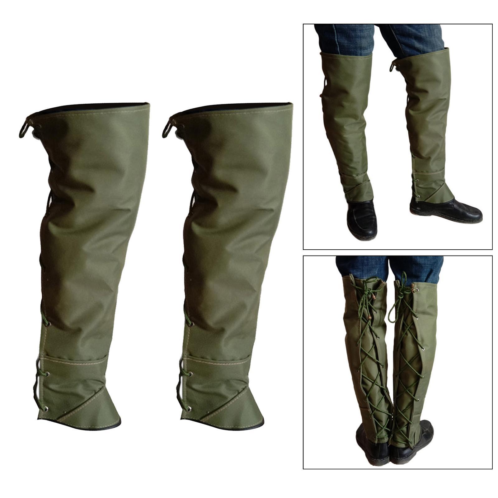 2Pcs Leg Protection Gaiter Waterproof Durable Adjustable Snake Guard Cover for Camping
