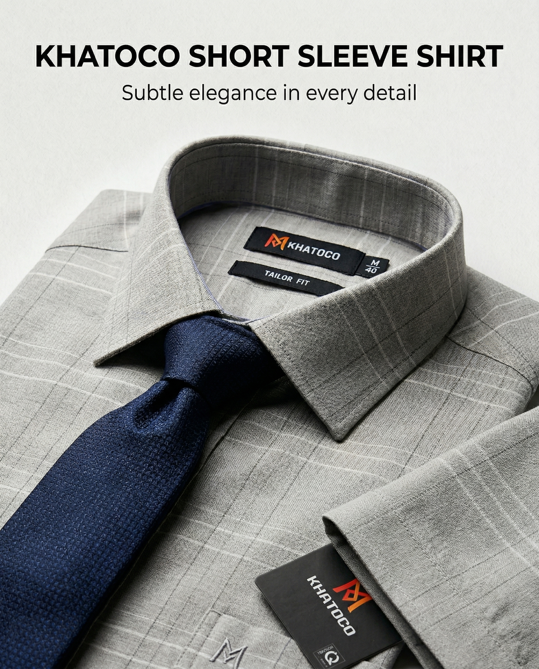 Áo sơ mi tay ngắn Khatoco (M-3XL)