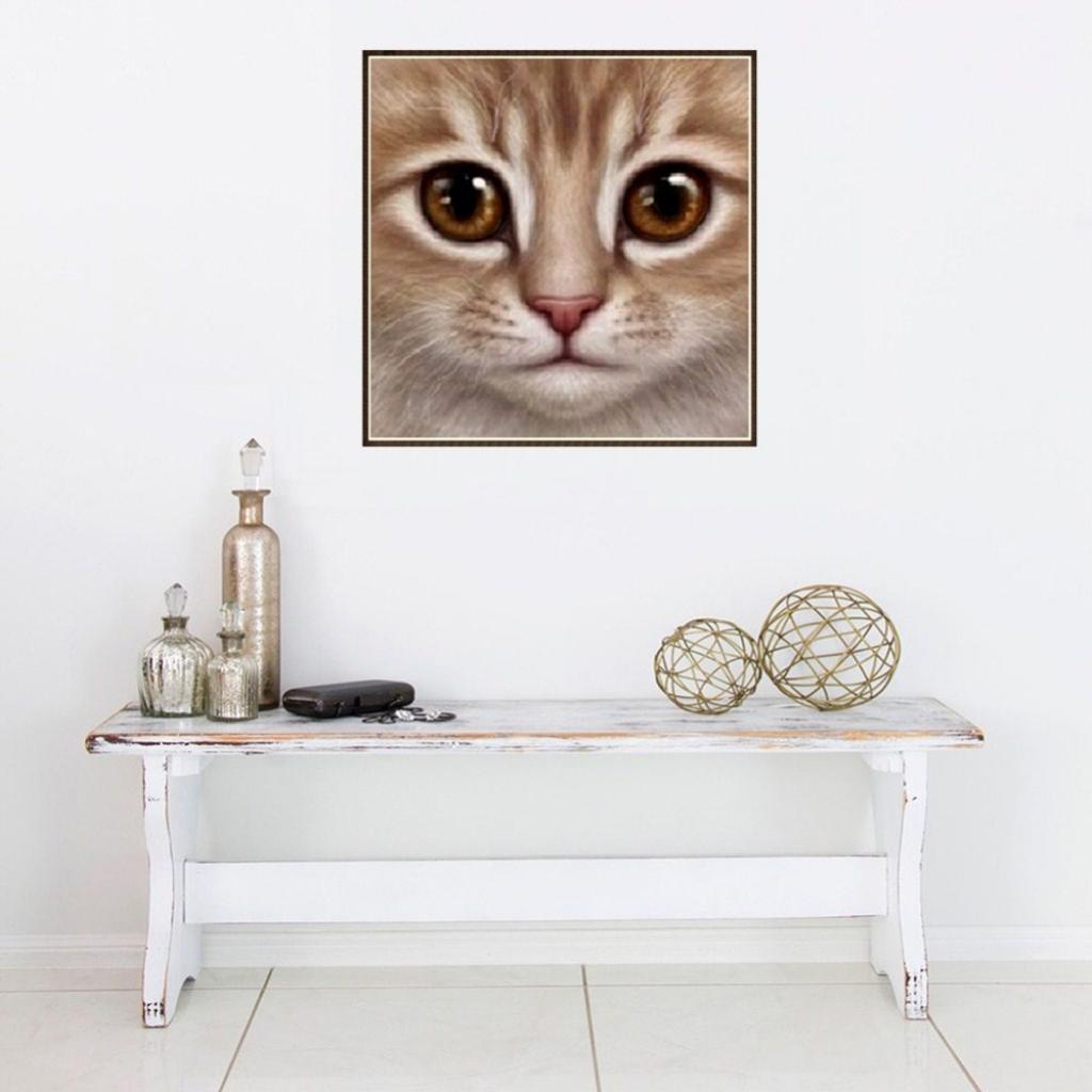 DIY 5D Cat Pattern Diamond Embroidery Rhinestone Painting Cross Stitch Kit