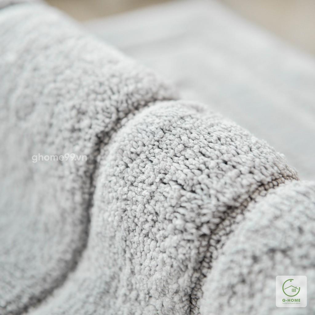 Thảm chùi chân Ghome họa tiết kẻ ô sợi len lông thấm hút tốt, chống trơn trượt cho phòng tắm TC01 KE3O