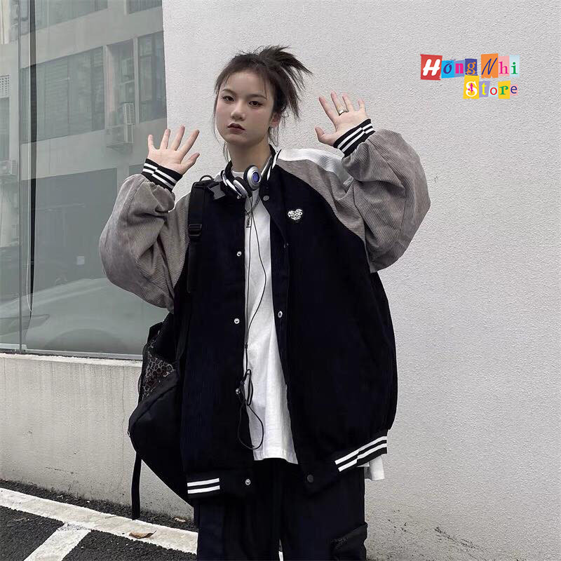 Áo Khoác Bomber Nhung Tăm Baby Hood Yuo Dáng Rộng Nam Nữ Ulzzang Unisex - MM