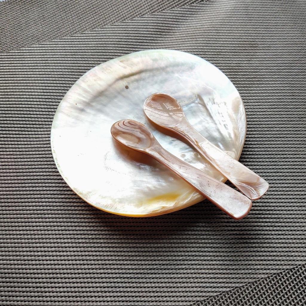 Thìa /Muỗng Trai Hồng Mini 10cm, Thìa Xúc Trứng Cá Hồi, Trứng Cua, Chụp Ảnh Trang Trí, Phụ Kiện Nhà Bếp, Khách Sạn