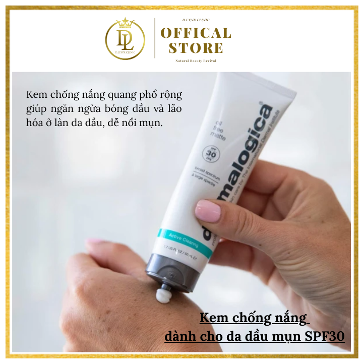 Kem chống nắng quang phổ rộng dành cho da dầu mụn Oil Free Matte SFP30
