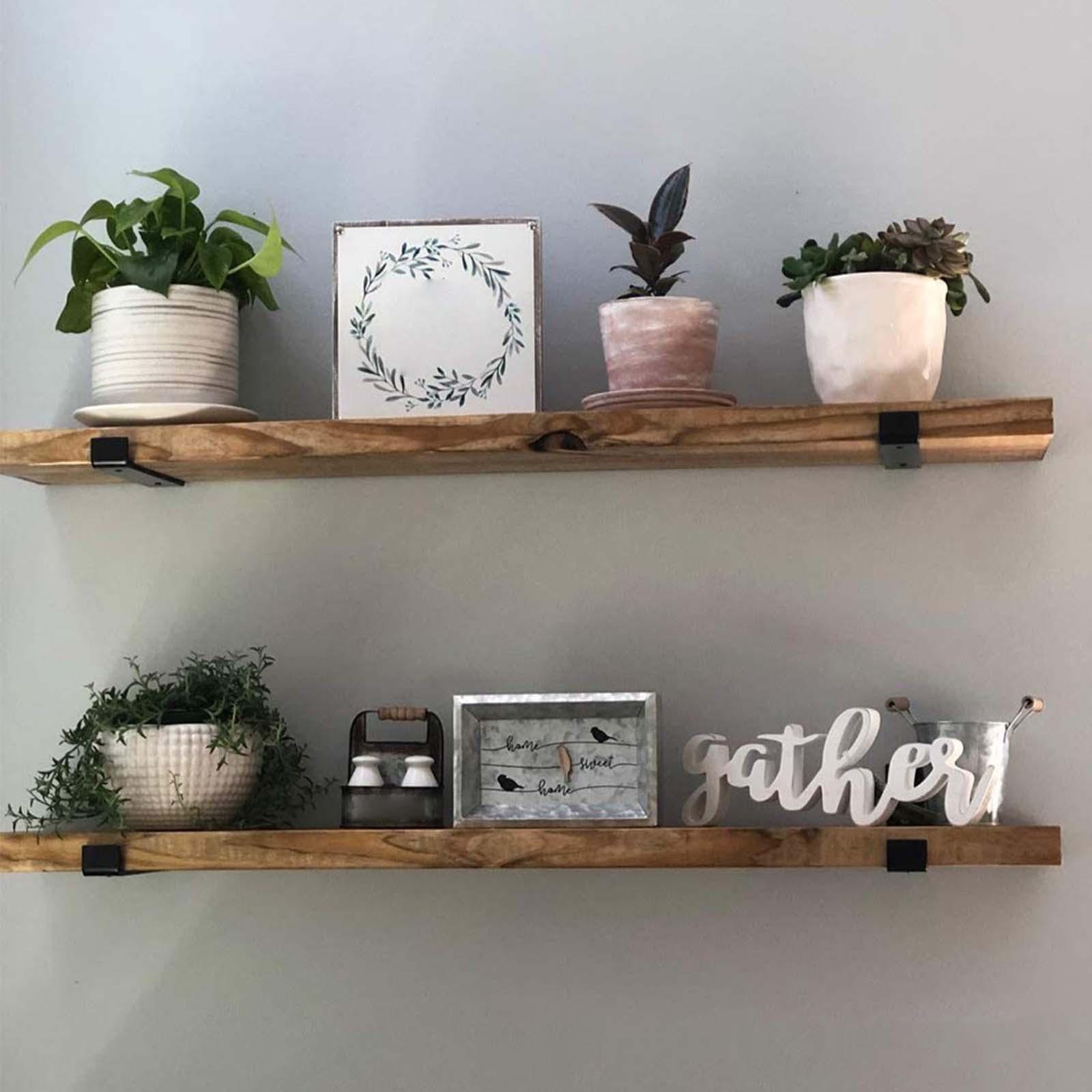 Shelf Brackets Corner Brace L Shaped Modern Metal Wall Mounted Shelf Support for Home Farmhouse Restaurant DIY Storage Floating Shelf Office